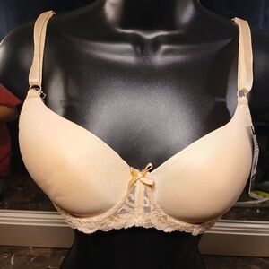 Elegant Beige Lace Women's Bra